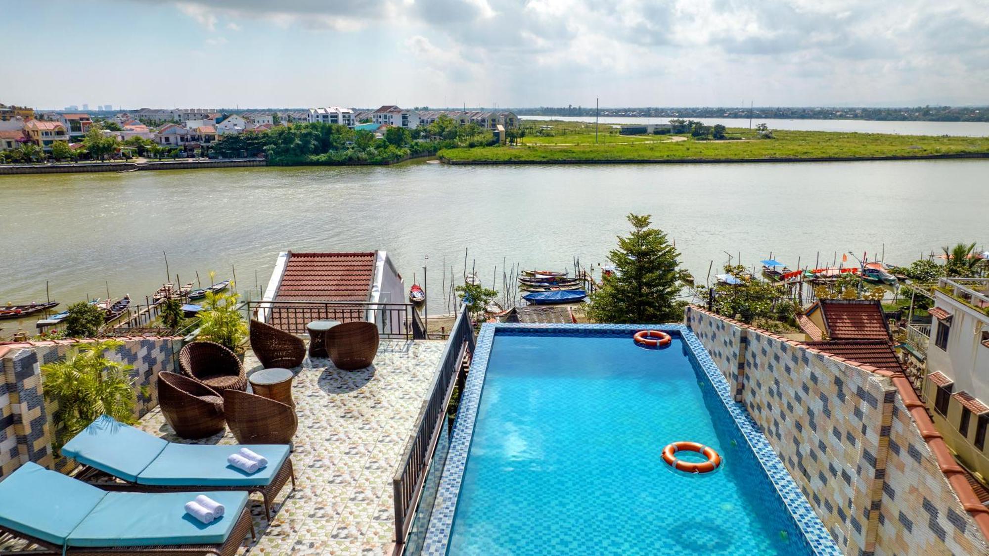 Rockmouse Centre River Villa Hoi An Bagian luar foto